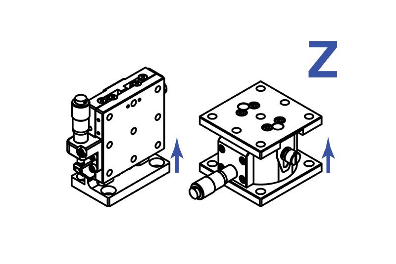 Z-Axis (vertical) Manual Linear Translation Stages