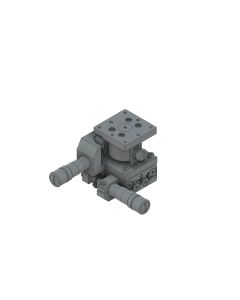 25X25mm EXC Bearing, Vacuum Compatible, Stainless Steel, XZ-Axis Stage, Center Micrometer, +/-3mm, M2 Threads