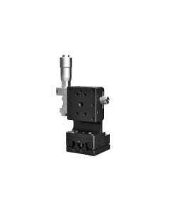 25X25mm EXC Bearing, Steel, XZ-Axis Stage, (Vertical Platform) Center Micrometer, +/-3mm, M2 Threads
