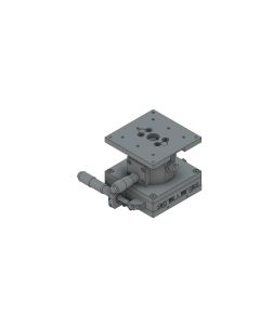 80X80mm EXC Bearing, Steel, XZ-Axis Stage, Side Micrometer, +/-12.5/5.0mm, M4 Threads, Right-handed