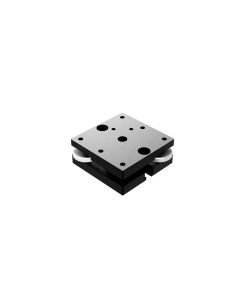 40X40mm, 2-Axis Kinematic Tilt Stage, Aluminum, Edge-Knob Adjustment, +/-2-deg., 6-32 Threads