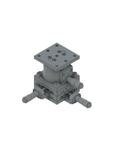 65X65mm EXC Bearing, Steel, XYZ-Axis Stage, Center Micrometer, +/-6.5/6.5/5.0mm, 1/4-20 Threads