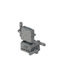 60X60mm EXC Bearing, Steel, XYZ-Axis Stage, (Vertical Platform) Side Micrometer, +/-6.5mm, M4 Threads, Right-handed