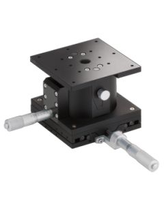 120X120mm EXC Bearing, Steel, XZ-Axis Stage, Center Micrometer, +/-20/10mm, M4 Threads