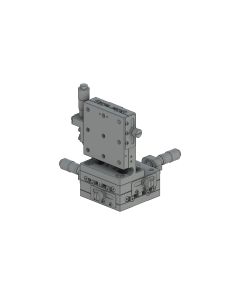 65X65mm EXC Bearing, Steel, XYZ-Axis Stage, (Vertical Platform) Center Micrometer, +/-6.5mm, 1/4-20 Threads