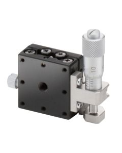 25X25mm EXC Bearing, Steel, Z-Axis Stage, (Vertical Platform/Base) Side Micrometer, +/-3mm, M2 Threads