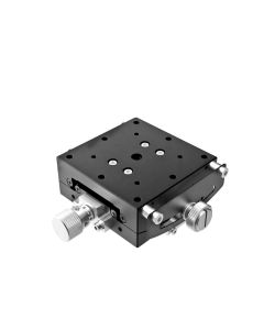 60X60mm Goniometer, EXC Bearings, 1-Axis, +/-15 deg, 60mm Axis Ht, Worm-gear, M4 Thd