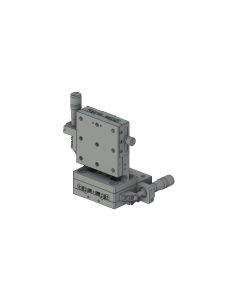 65X65mm EXC Bearing, Vacuum Compatible, Stainless Steel, (Vertical Platform) XZ-Axis Stage, Side Micrometer, +/-6.5mm, 1/4-20 Threads