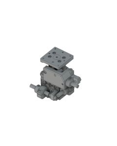 25X25mm EXC Bearing, Steel, XYZ-Axis Stage, Side Hex Screw, +/-3mm, M2 Threads, Right-handed