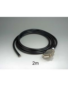 Cable with DB15 connector to Bare Wire Hard Shell 2m Length