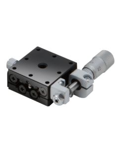 25X25mm EXC Bearing, Steel, X-Axis Stage, Side Micrometer, +/-3mm, M2 Threads