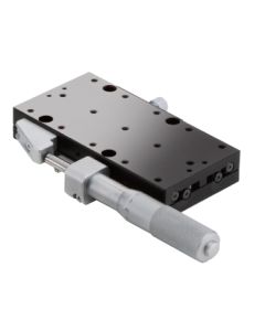 60X120mm EXC Bearing, Steel, X-Axis Stage, Side Micrometer, +/-20mm, M4 Threads