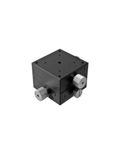 40X40mm Goniometer, Brass Dovetail, 2-Axis, +/-20 deg, 35mm Axis Ht, Worm-gear, 6-32 Thd