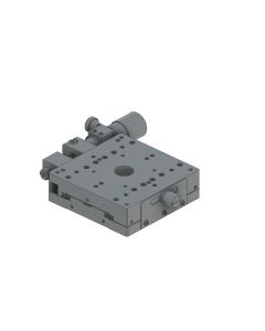 80X80mm Kreuzrollenlager, Aluminium, X-Achse, Side Sub-Micron Worm-screw Mikrometer, +/-7.5mm, M4 Gewinde, Rechtshändig