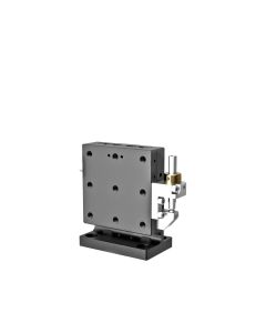 65X65mm EXC Bearing, Steel, Z-Axis Stage, (Vertical Platform/Horizontal Base) Side Hex Screw, +/-6.5mm, 1/4-20 Threads, Right-handed