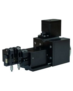 Motorised fibre rotator with double v-groove for 125/250 µm fibre; clamp arms for cladding and jacket
