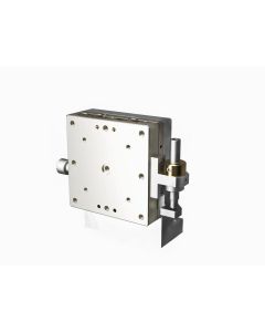 60X60mm EXC Bearing, Stainless Steel, Z-Axis Stage, (Vertical Platform/Horizontal Base) Side Hex Screw, +/-6.5mm, M4 Threads