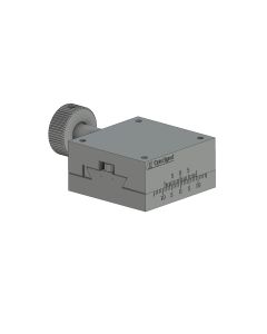 40X40mm Dovetail Bearing, Aluminum, X-Axis Stage, Rack&Pinion Drive, +/-10mm, M3 Threads