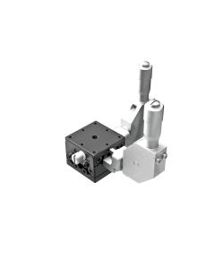 25X25mm EXC Bearing, Steel, XY-Axis Stage, Center 90-Deg. Micrometer, +/-3mm, M2 Threads