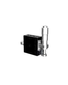 40X40mm Ball Bearing, Aluminum, Z-Axis Stage, (Vertical Platform/Base) Side Micrometer, +/-6.5mm, M3 Threads