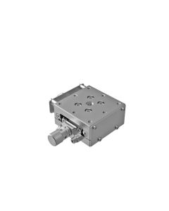 40X40mm Goniometer with Nickel Plating, EXC Bearings, 1-Axis, +/-10 deg, 40mm Axis Ht, Right-handed, Worm-gear, M3 Thd