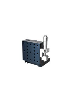 65X65mm Crossed-Roller Bearing, Aluminum, Z-Axis Stage, (Vertical Platform/Horizontal Base) Side Micrometer, +/-6.5mm, M6 Threads, Right-handed