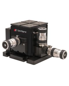 XYZ flexure stage package with high precision adjusters - right hand version