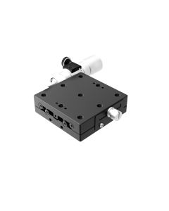 65X65mm EXC Bearing, Steel, X-Axis Stage, Side Sub-Micron Worm-screw Micrometer, +/-6.5mm, M6 Threads, Right-handed