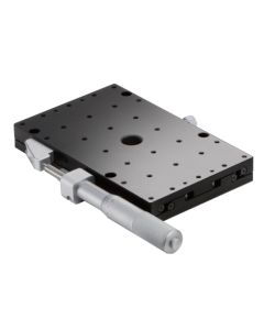 100X160mm EXC Bearing, Steel, X-Axis Stage, Side Micrometer, +/-25mm, M4 Threads