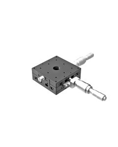 80X80mm EXC Bearing, Steel, XY-Axis Stage, Center Differential Micrometer, +/-6.5mm, M4 Threads