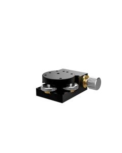 25mm Diameter, Aluminum, Kinematic Rotation Stage, +/-3 Deg Fine Adjustment, Thumb Screw Drive, M2 Threads