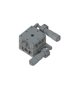 25X25mm EXC Bearing, Stainless Steel, XY-Axis Stage, Side Micrometer, +/-3mm, M2 Threads, Right-handed