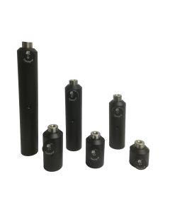 Black-Anodized Aluminum Post Holders with Threaded Base