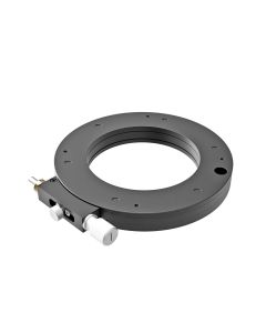 160mm Diameter, Brass, Crossed-Roller Bearing Rotation Stage, 360 Deg Manual Rotation, +/-3 Deg Fine Adjustment, Hex Screw Drive, M4 Threads