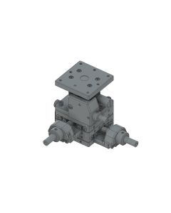 40X40mm EXC Bearing, Steel, XYZ-Axis Stage, Center Hex Screw, +/-6.5/6.5/3.0mm, 6-32 Threads