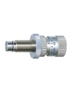 6.5mm Travel Differential Micrometer Head, Flat Carbide Tip, M7xP0.5 Mounting Thread