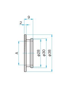 Adapter for Objective side of Stepper Motor Objective Actuators M20.32 Thread