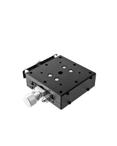 60X60mm Goniometer, EXC Bearings, 1-Axis, +/-10 deg, 85mm Axis Ht, Right-handed, Worm-gear, M4 Thd