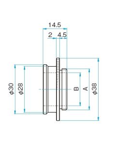 Adapter for Microscope side of Stepper Motor Objective Actuators M20.32 Thread