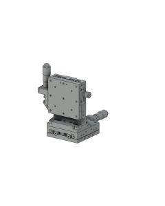60X60mm EXC Bearing, Steel, XZ-Axis Stage, (Vertical Platform) Center Micrometer, +/-6.5/5.0mm, M4 Threads