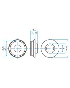 Adapter for Microscope side of Piezo Objective Actuators M25.0 Thread