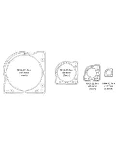 101.6-mm mirror mount, stainless steel, high-stability, front-loading, 2 hex adjusters 