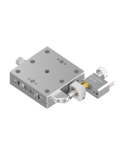 Motorized 65X65mm EXC Bearing, Vacuum Compatible, Stainless Steel, X-Axis Stage, Side Piezomotor, +/-6.5mm, 1/4-20 Threads