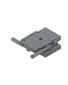 100X160mm EXC Bearing, Steel, XY-Axis Stage, Side Micrometer, +/-25mm, M4 Threads, Right-handed