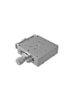 60X60mm Goniometer with Nickel Plating, EXC Bearings, 1-Axis, +/-8 deg, 105mm Axis Ht, Right-handed, Worm-gear, M4 Thd