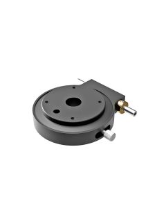 60mm Diameter, Brass, Lapped-Surface Bearing Rotation Stage, 360 Deg Manual Rotation, +/-5 Deg Fine Adjustment, Hex Screw Drive, M4 Threads