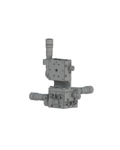 25X25mm EXC Bearing, Vacuum Compatible, Stainless Steel, XYZ-Axis Stage, (Vertical Platform) Center Micrometer, +/-3mm, M2 Threads
