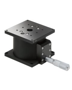 100X100mm EXC Bearing, Steel, Z-Axis Stage, (Horizontal Platform/Base) Center Micrometer, +/-10mm, M4 Threads