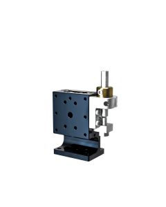 25X25mm EXC Bearing, Steel, Z-Axis Stage, (Vertical Platform/Horizontal Base) Side Hex Screw, +/-3mm, M2 Threads, Right-handed