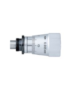 6mm Travel Micrometer Head, Flat Carbide Tip, 9.5mm Shank Diameter, 16mm Knob